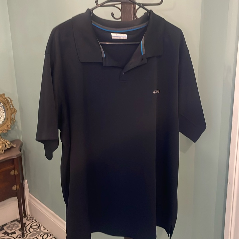 Men’s Columbia polo shirt/golf shirt, XXL, black